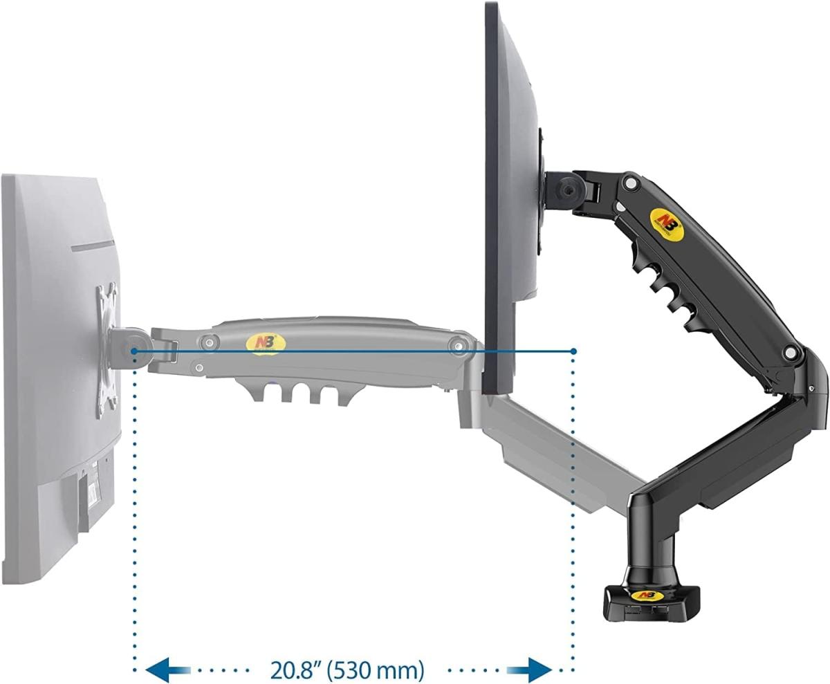 NB North Bayou F80 Monitor Arm with Gas Spring for 17-30inch Monitors view 7