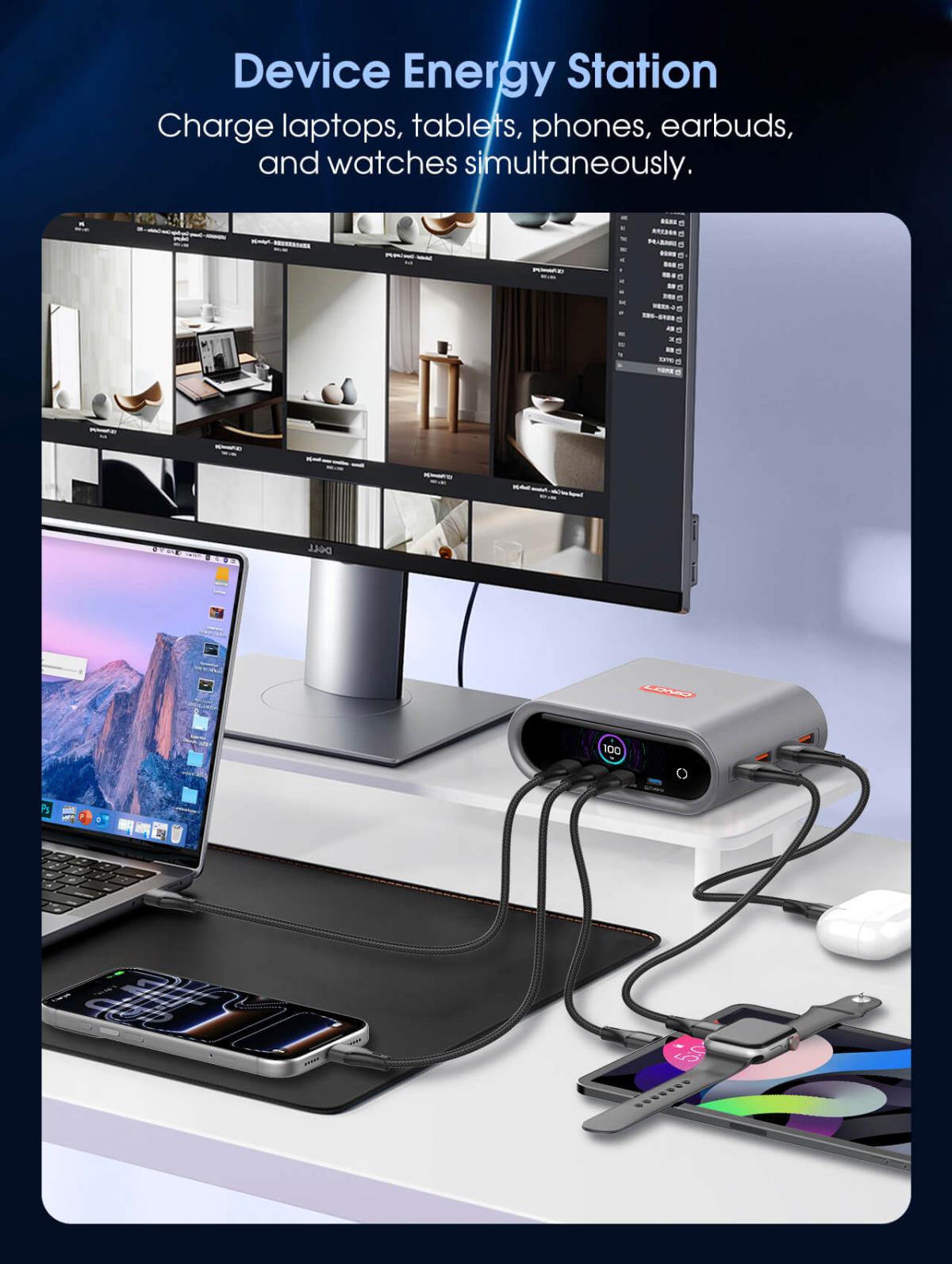 LDNIO Q17 100W GaN Desktop Charger view 9