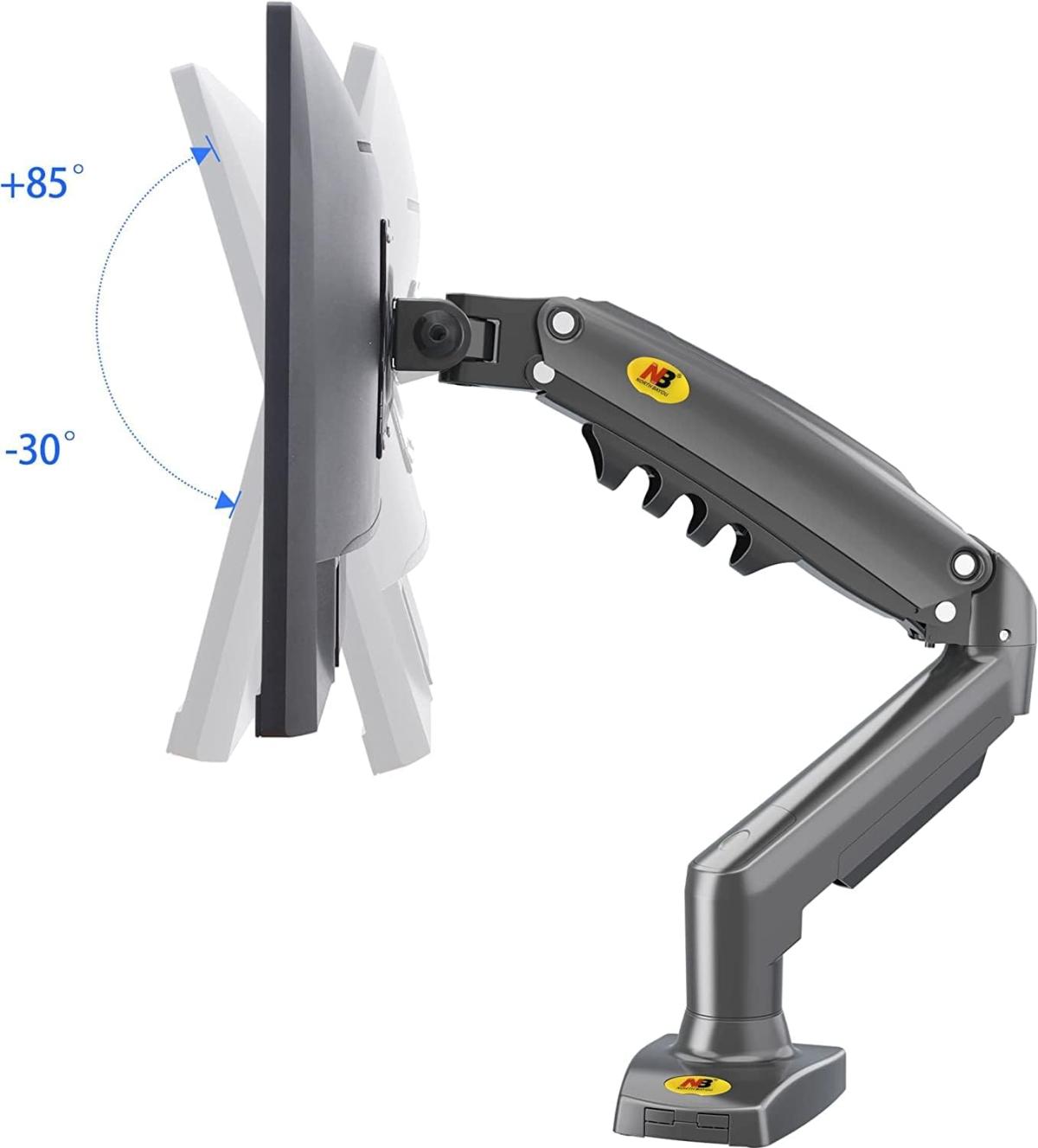 NB North Bayou F80 Monitor Arm with Gas Spring for 17-30inch Monitors view 2