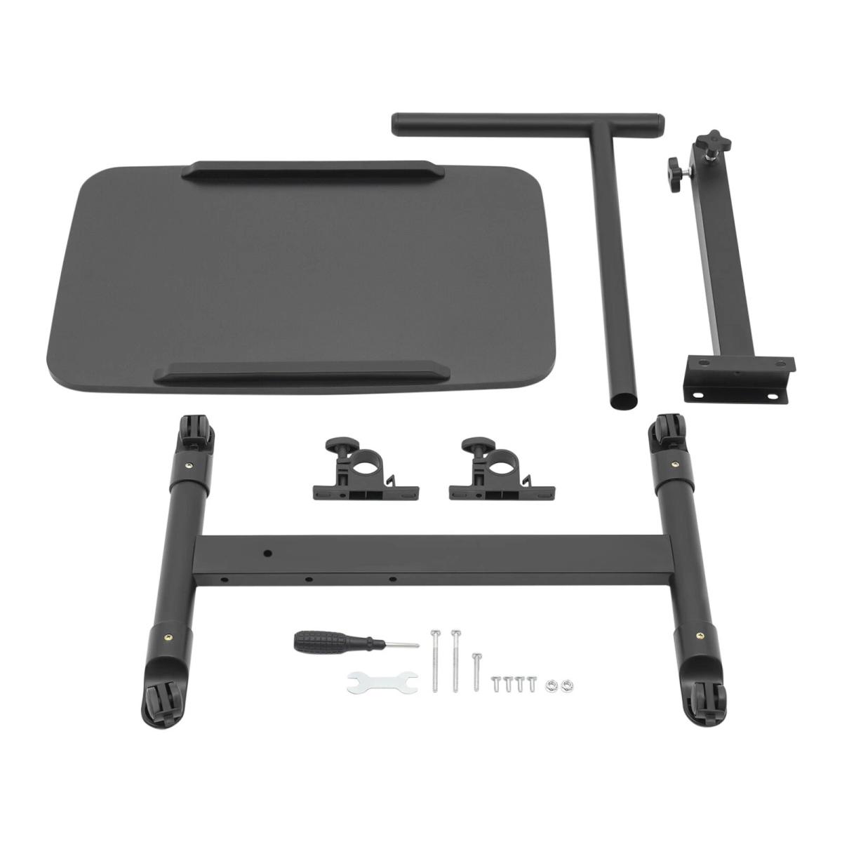 Adjustable Laptop Notebook Rolling Table Desk Stand Overbed Tiltable Tabletop view 7