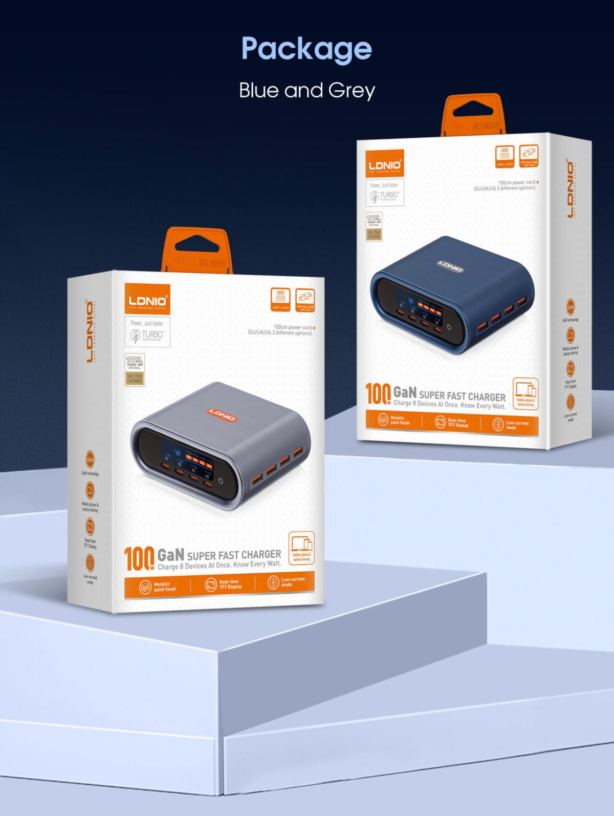 LDNIO Q17 100W GaN Desktop Charger view 6