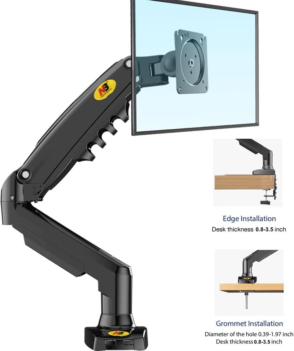 NB North Bayou F80 Monitor Arm with Gas Spring for 17-30inch Monitors view 8