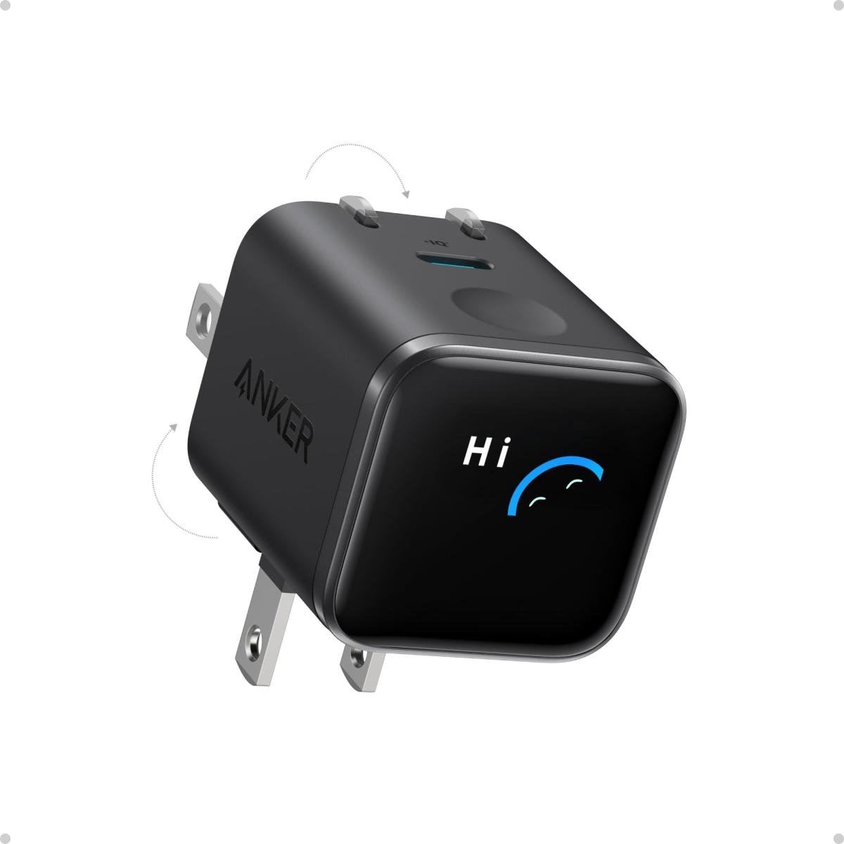 Anker Nano Charger (45W, Smart Display, 180° Foldable) view 3