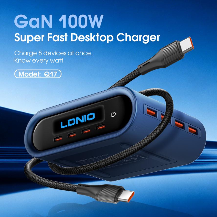 LDNIO Q17 100W GaN Desktop Charger view 8