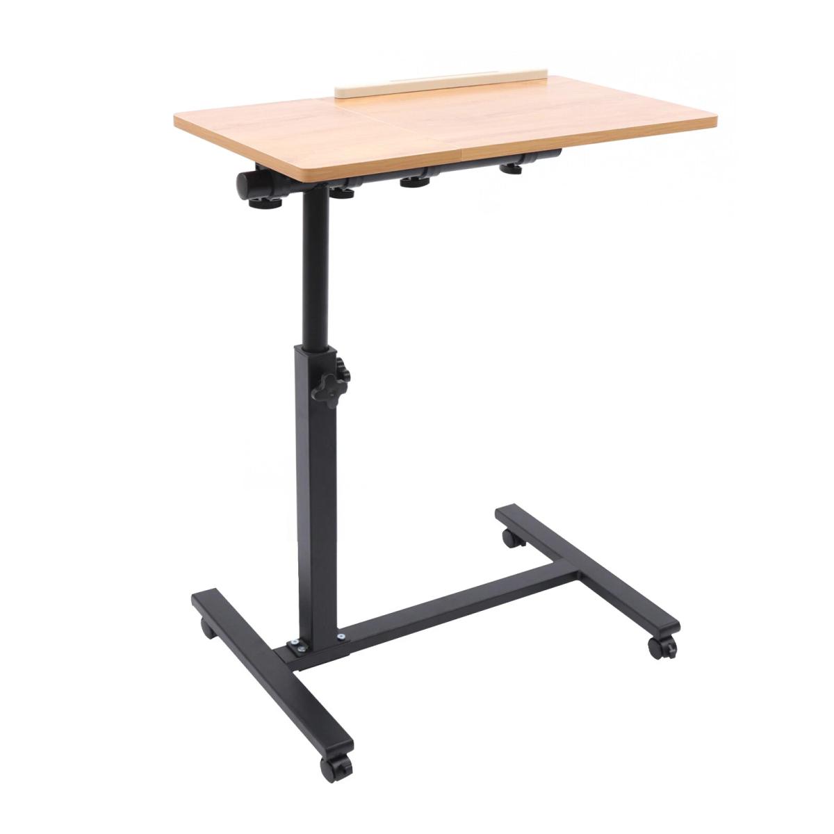 Adjustable Laptop Notebook Rolling Table Desk Stand Overbed Tiltable Tabletop view 4