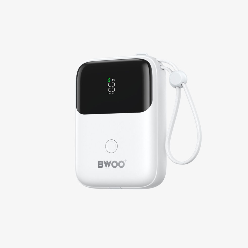 BWOO Mini PD 20W Fast Charging Built-in Cable Power Bank - Image 2