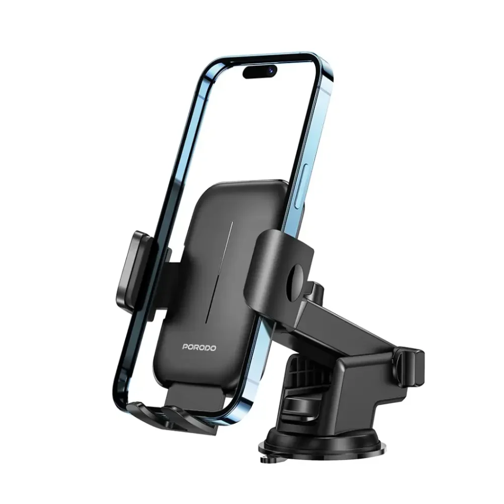 Porodo Adjustable Clamps Dash & Windshield Mount
