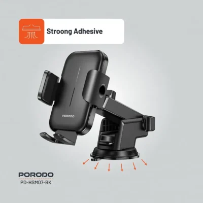 Porodo Adjustable Clamps Dash & Windshield Mount - Image 4