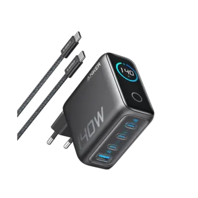 Anker Laptop Charger (140W, 4-Port, PD 3.1) with USB-C Cable